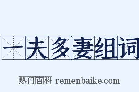 一夫多妻组词是什么意思的图片